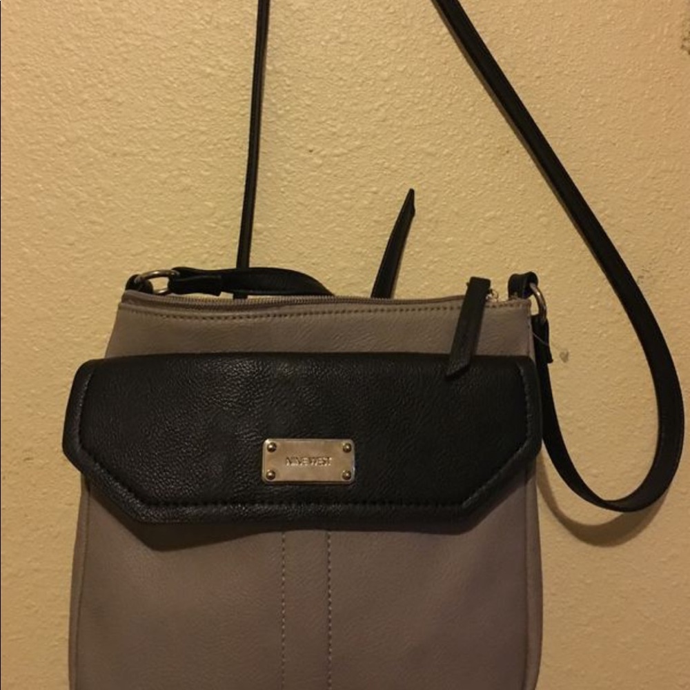 Nine West Black & Gray Satchel